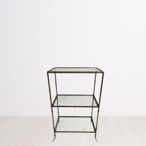 Mesa hierro y cristal
