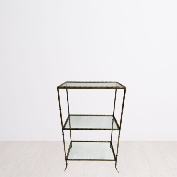 Mesa hierro y cristal