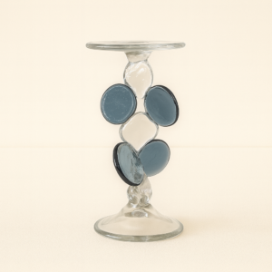 Candelabro con hojas de cristal