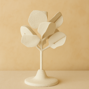 Candelabro flor de metal