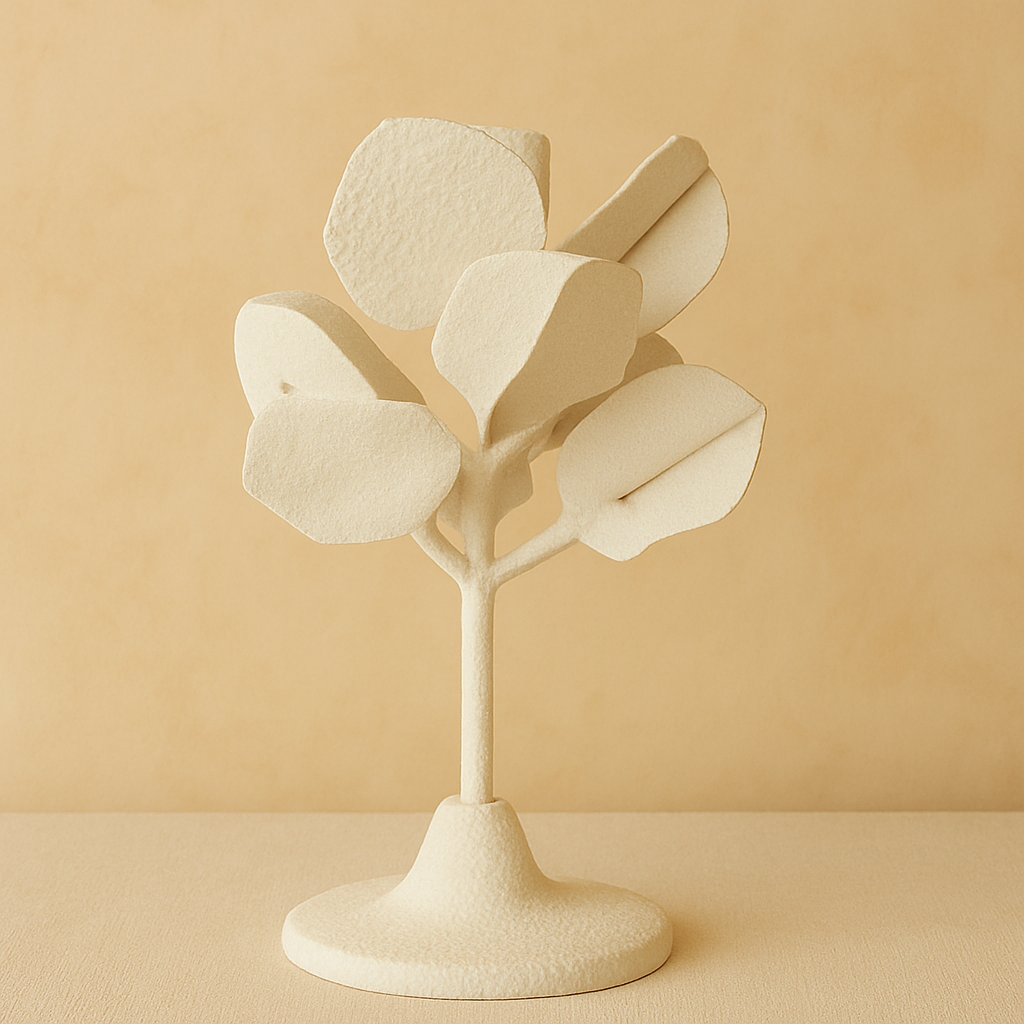 Candelabro flor de metal