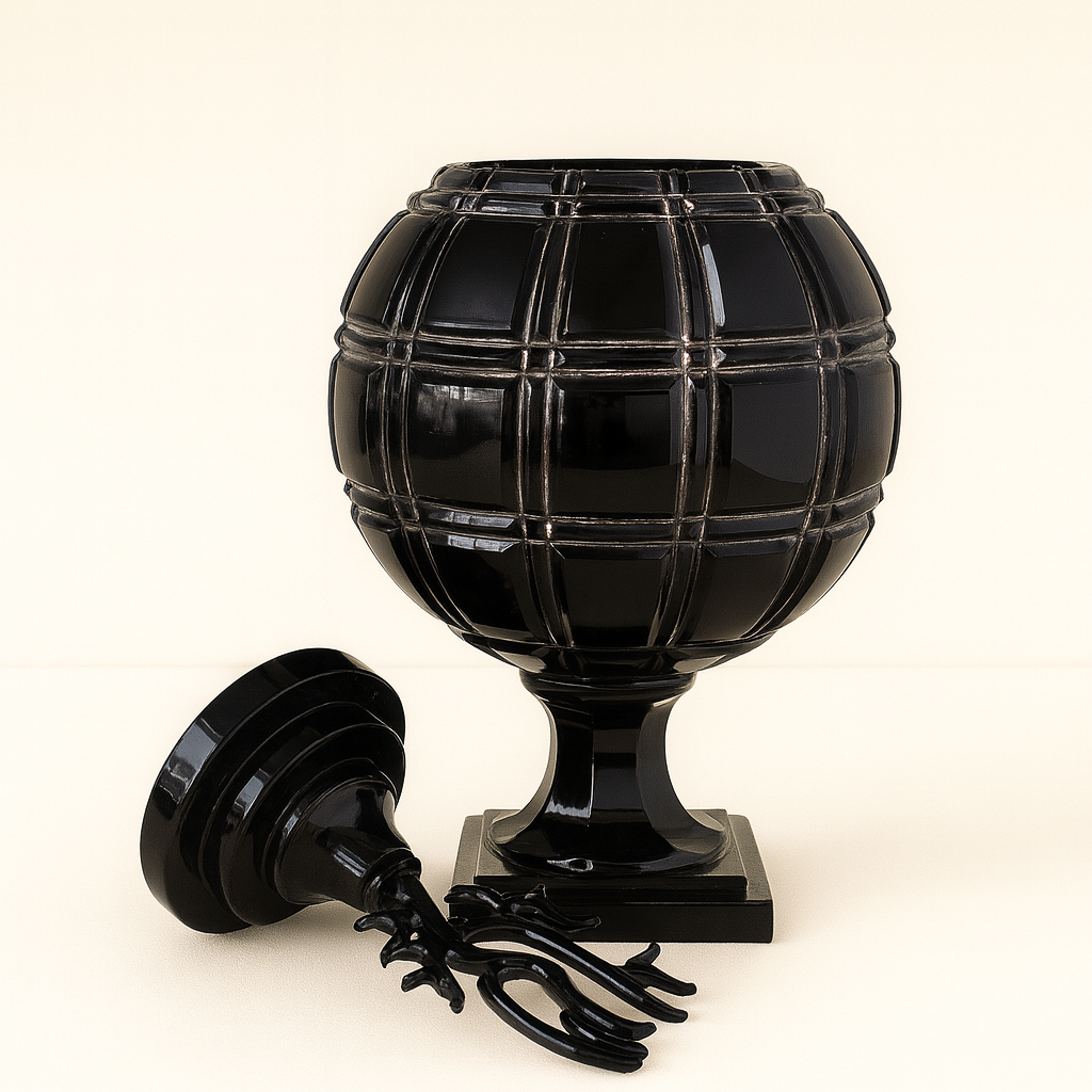 Copa baja de cristal negro - Imagen 2