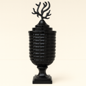 Copa alta de cristal negro