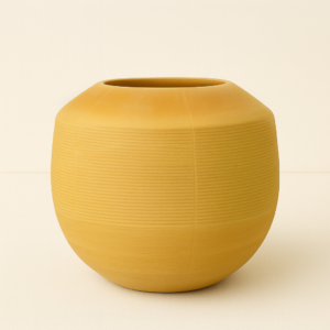 Cache pot de cristal amarillo